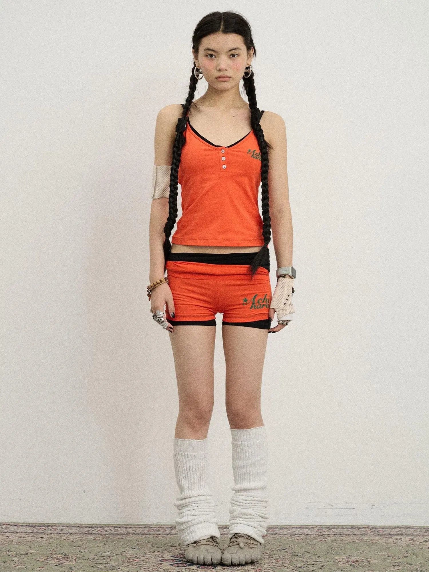 Brittany Soft Cotton Knit High Waisted Shorts