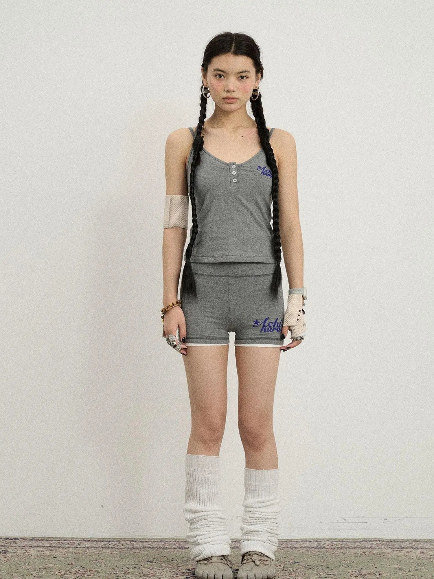 Brittany Soft Cotton Knit High Waisted Shorts