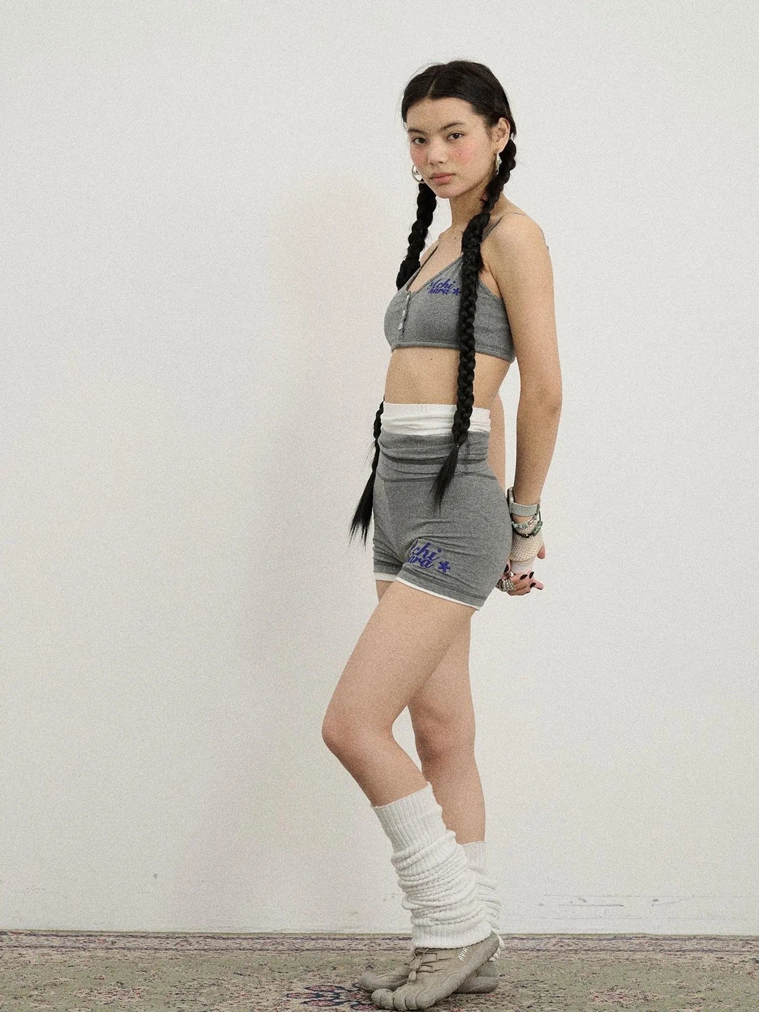 Brittany Soft Cotton Knit High Waisted Shorts