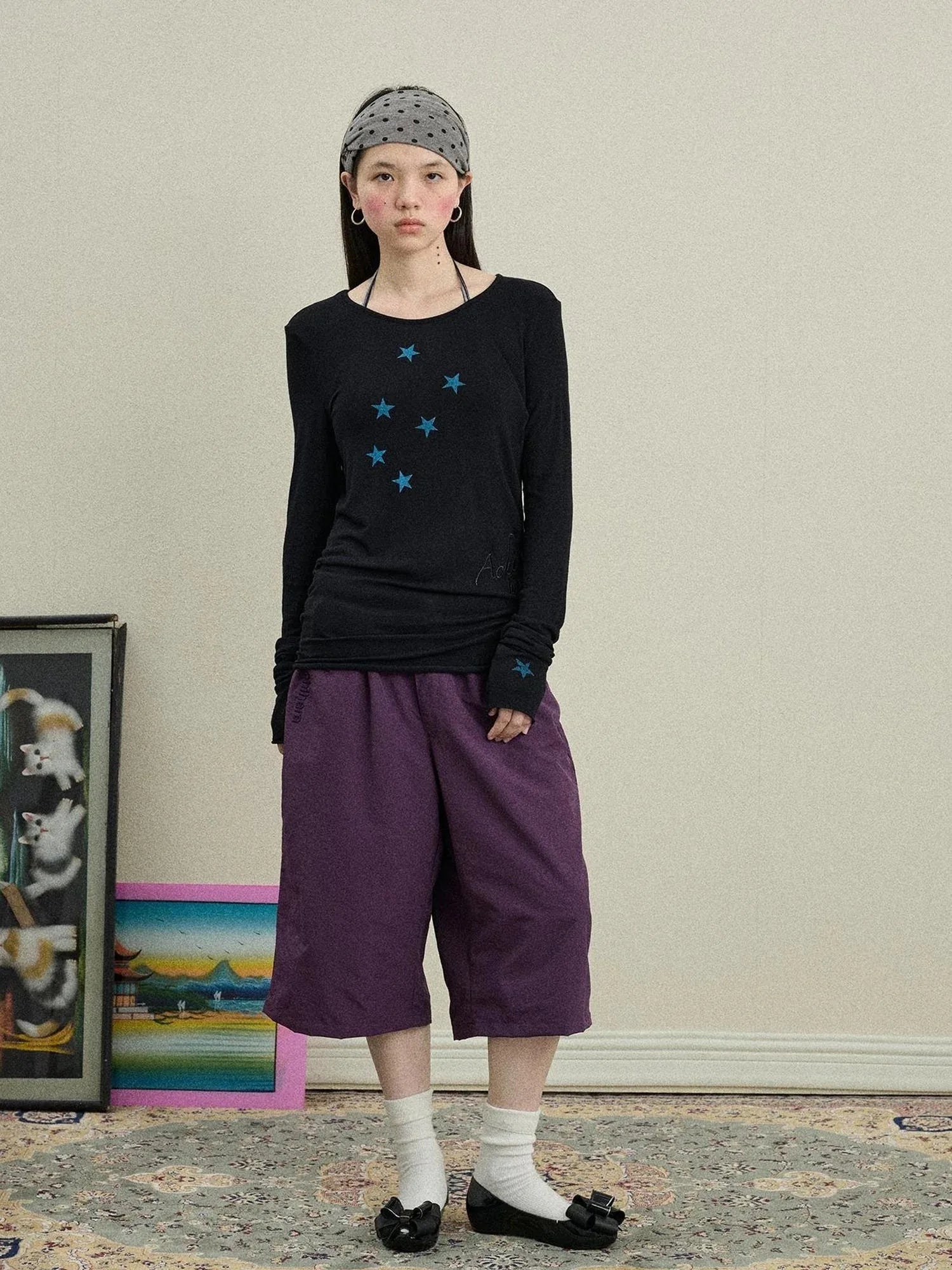 Bubble Waffle Nylon Culottes