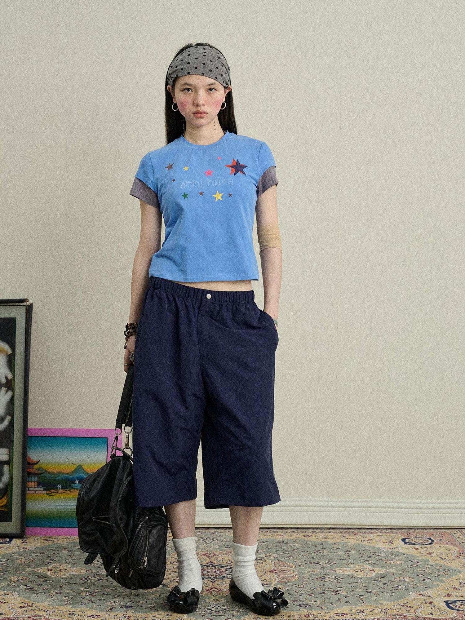 Achihara Bubble Waffle Nylon Culottes