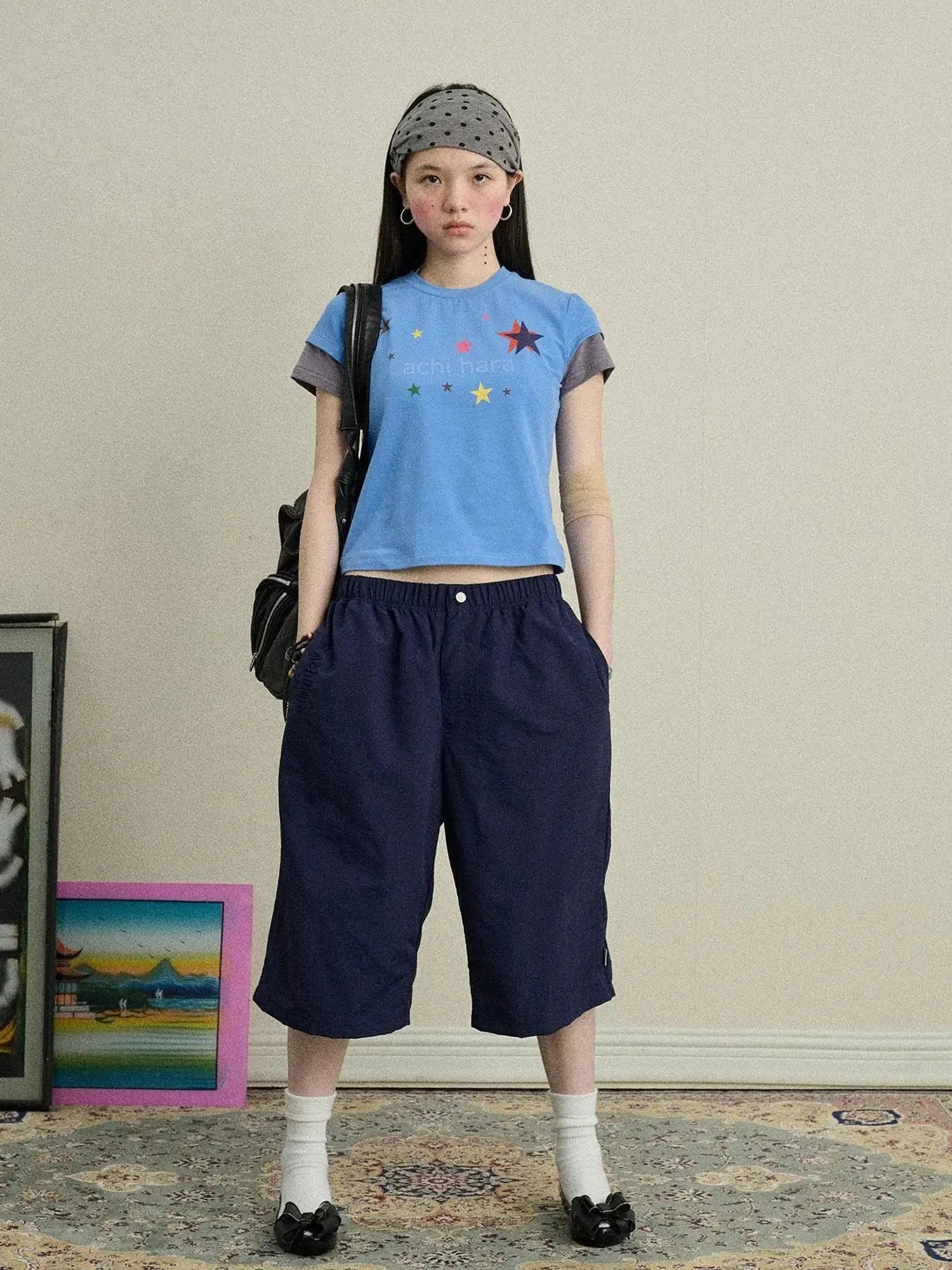 Bubble Waffle Nylon Culottes