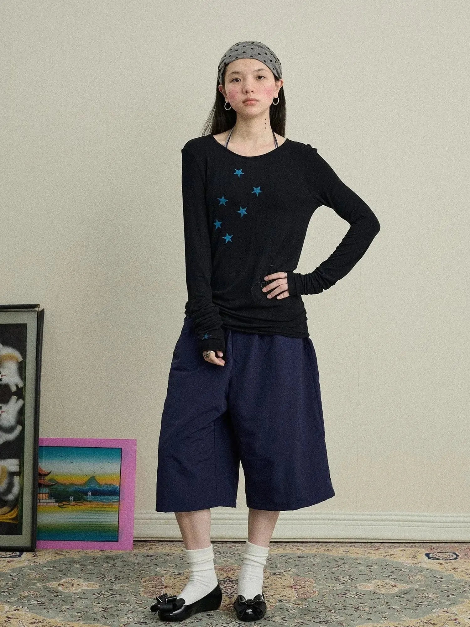 Bubble Waffle Nylon Culottes