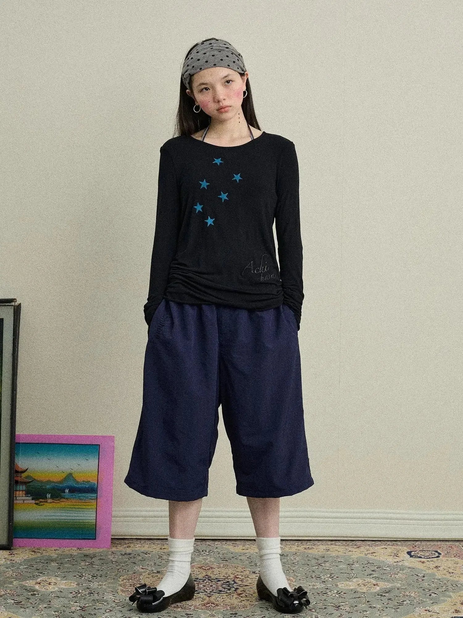 Bubble Waffle Nylon Culottes