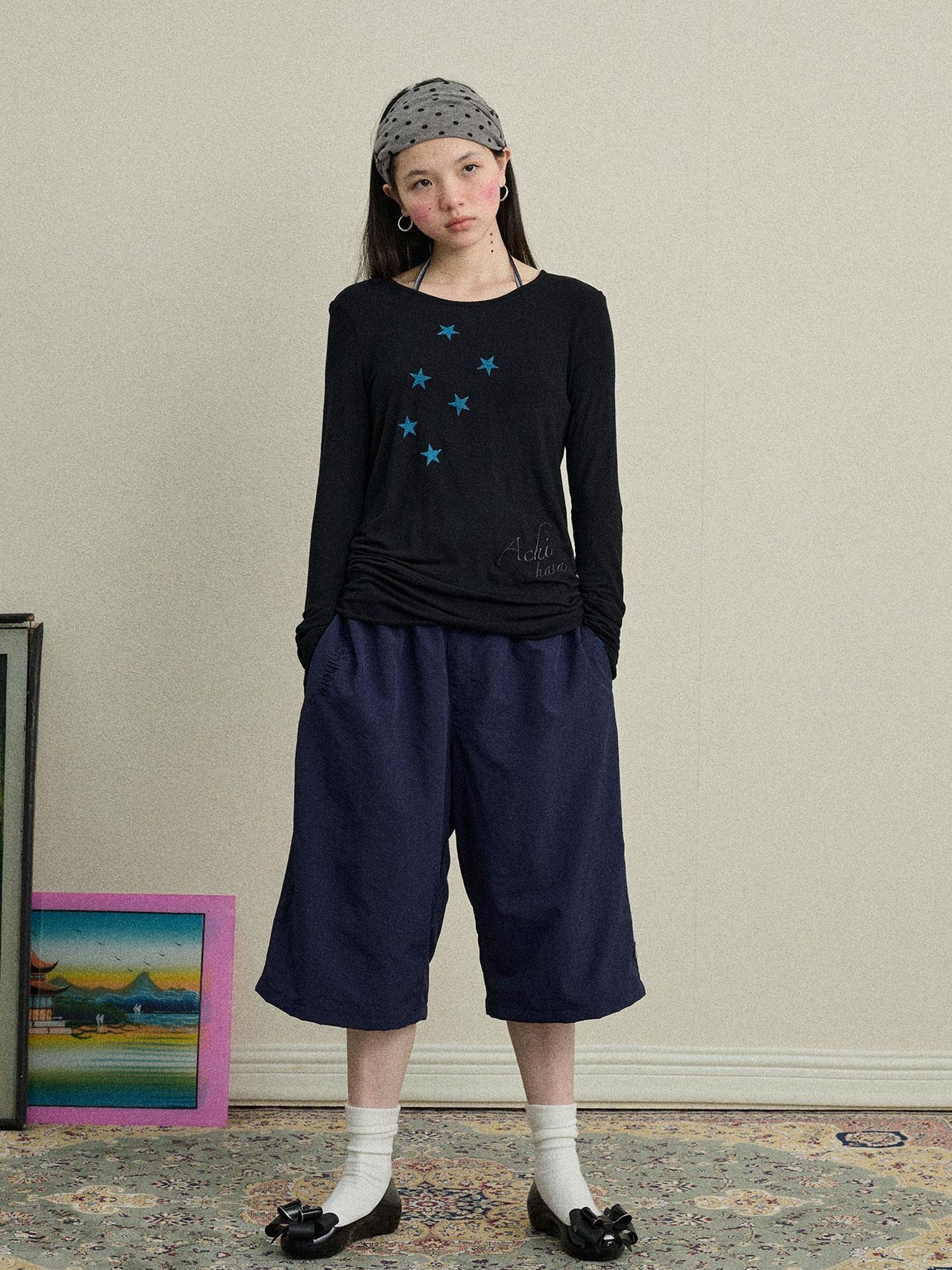 Achihara Bubble Waffle Nylon Culottes
