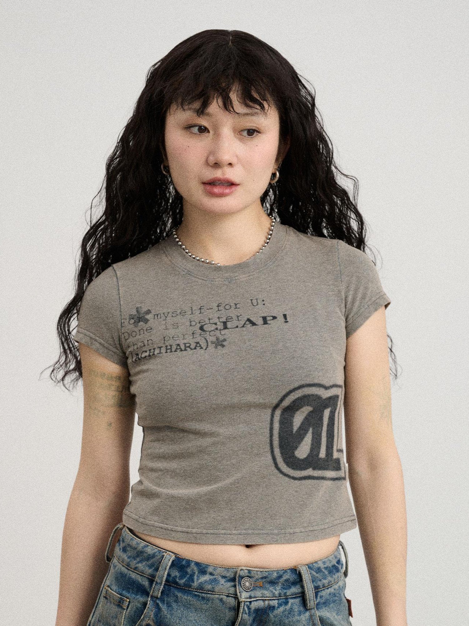 Achihara Bye Anxiety Slim Fit Tee