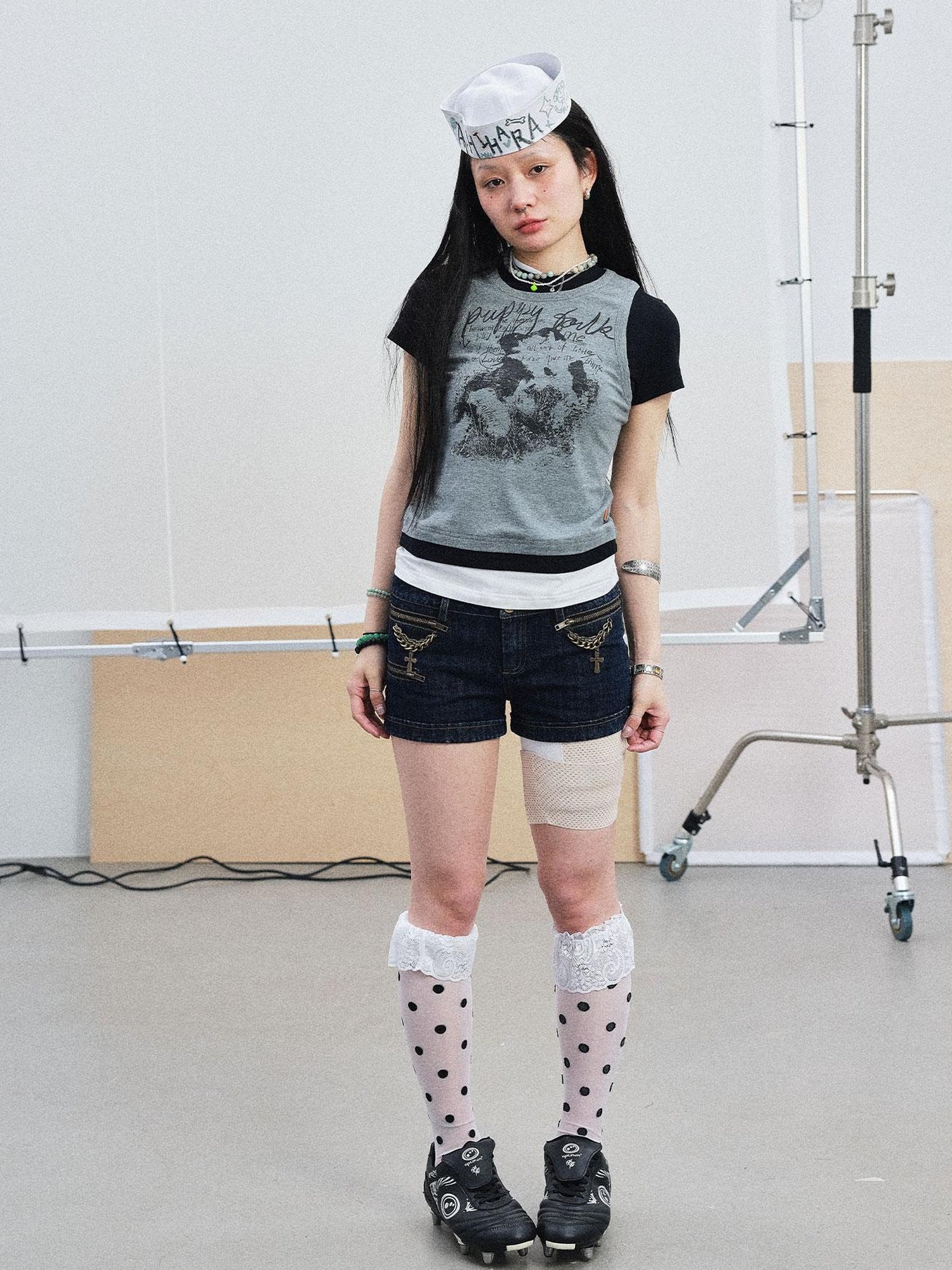 Achihara Chaos Jellyfish Tee V-Neck T-Shirt Long-Sleeve