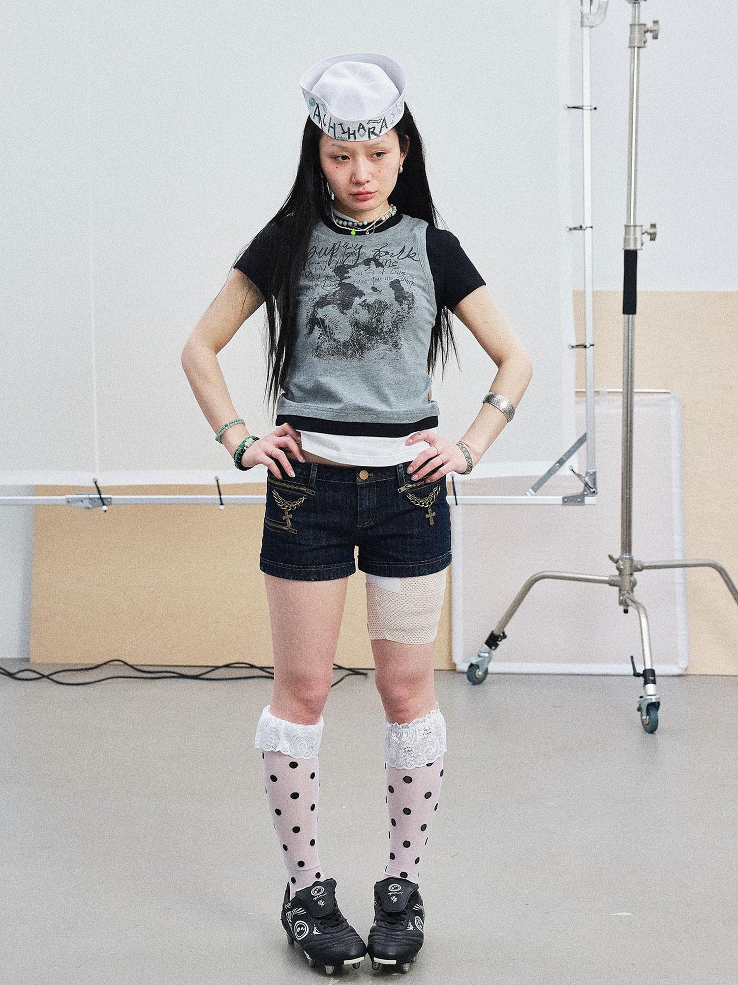 Achihara Chaos Jellyfish Tee V-Neck T-Shirt Long-Sleeve
