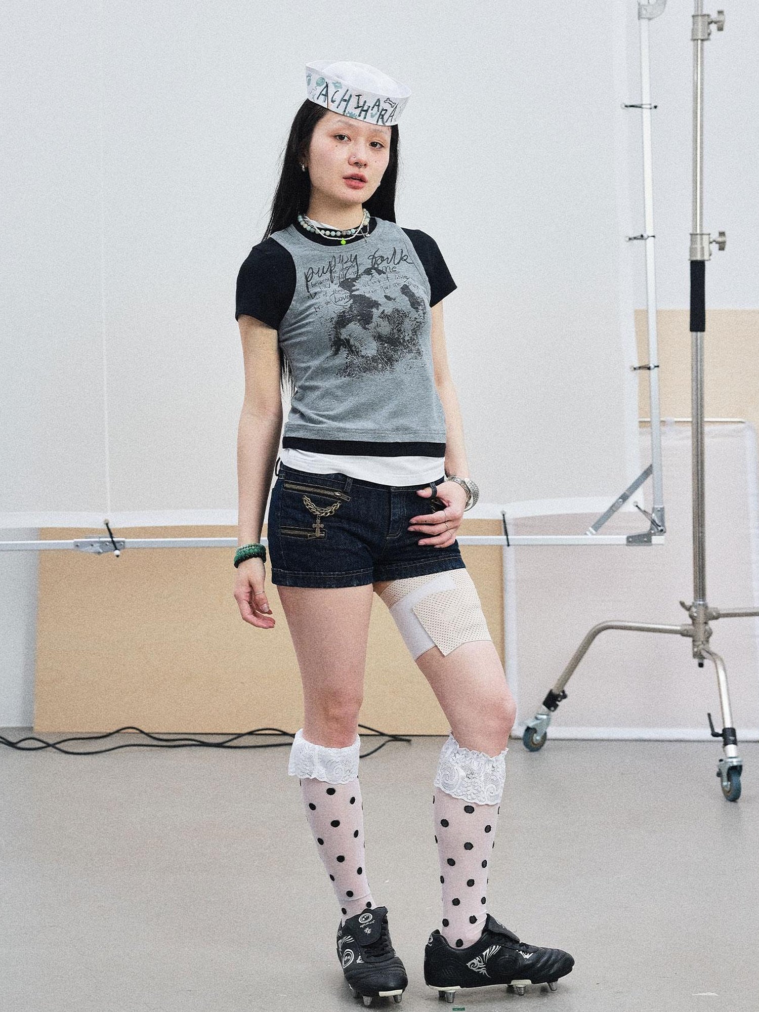 Achihara Chaos Jellyfish Tee V-Neck T-Shirt Long-Sleeve