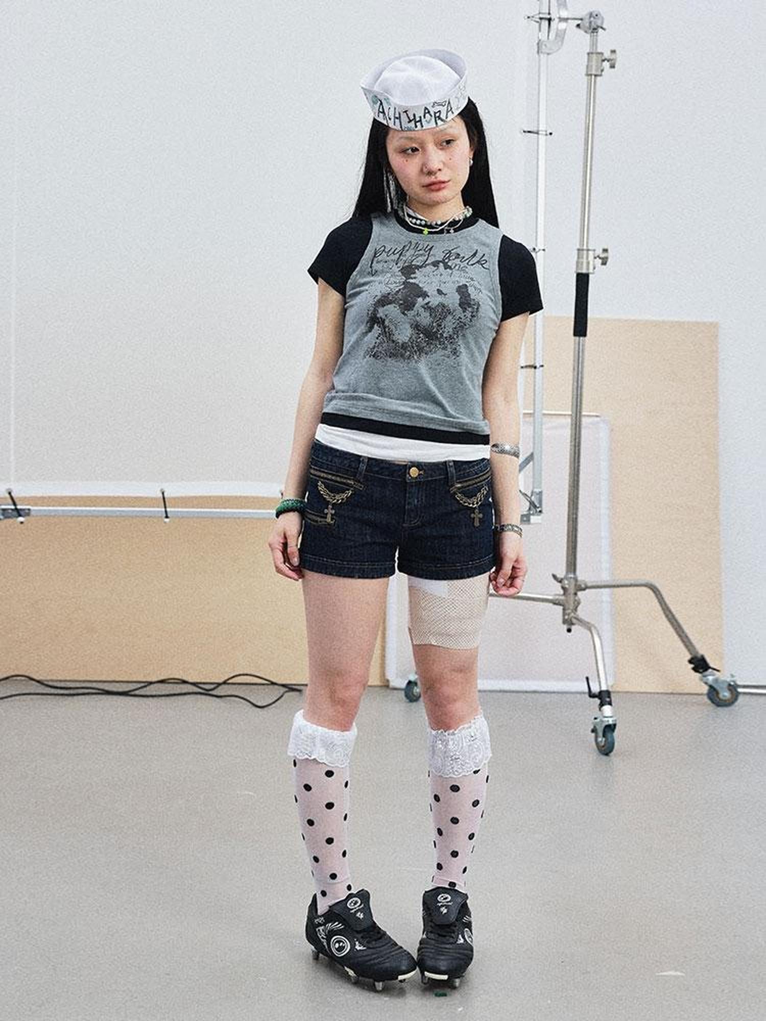 Achihara Chaos Jellyfish Tee V-Neck T-Shirt Long-Sleeve