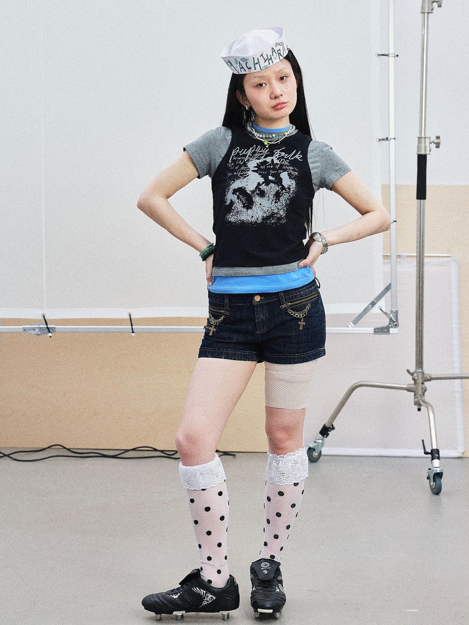 Achihara Chaos Jellyfish Tee V-Neck T-Shirt Long-Sleeve
