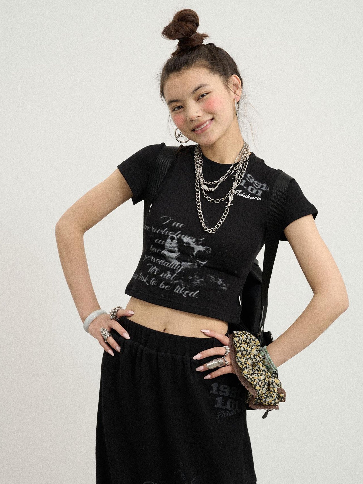 Achihara Chaos Princess Thorn Knit V Neck T Shirt Long Sleeve Tee