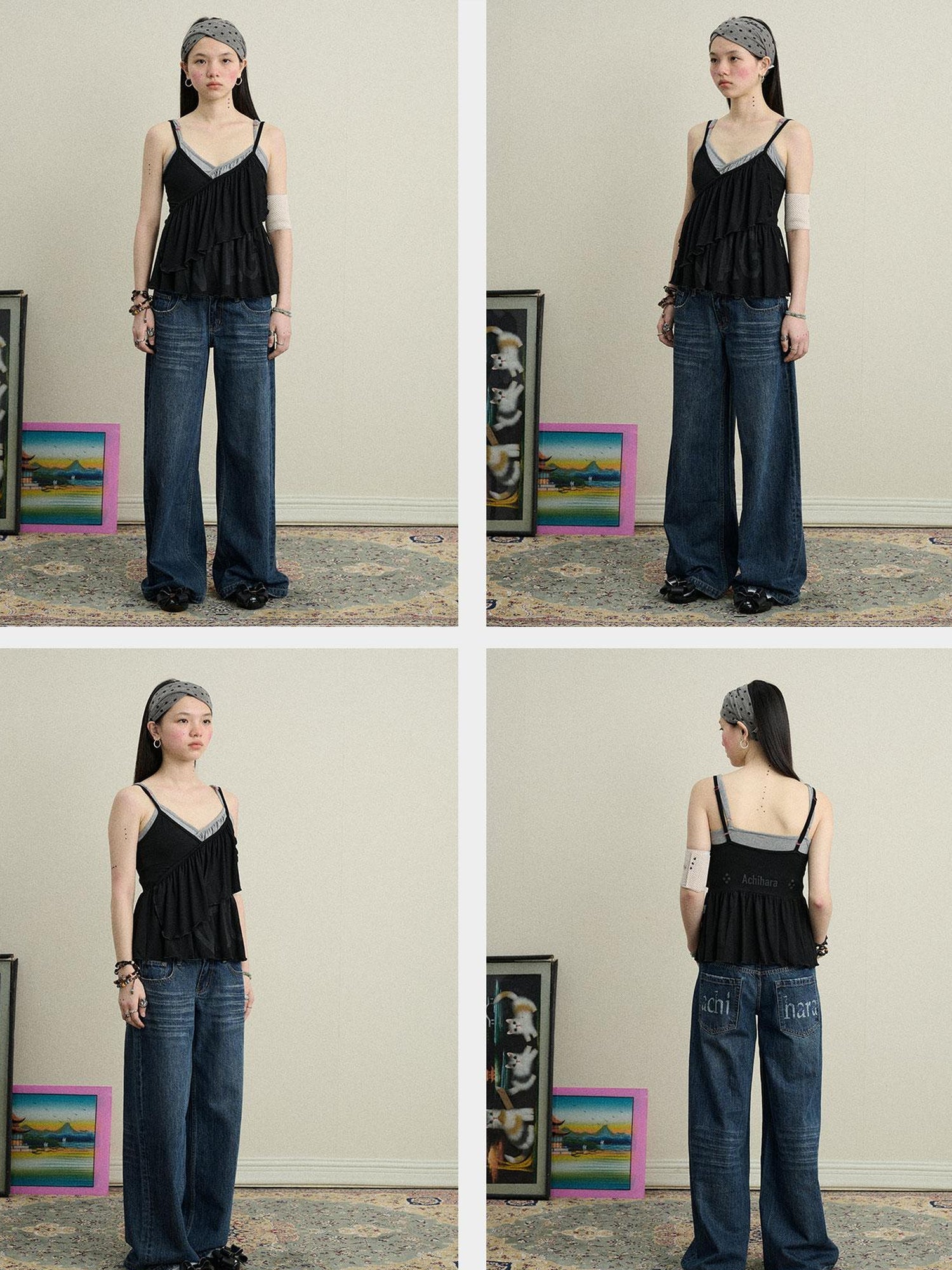 Achihara Chestnut Tree Print Camisole