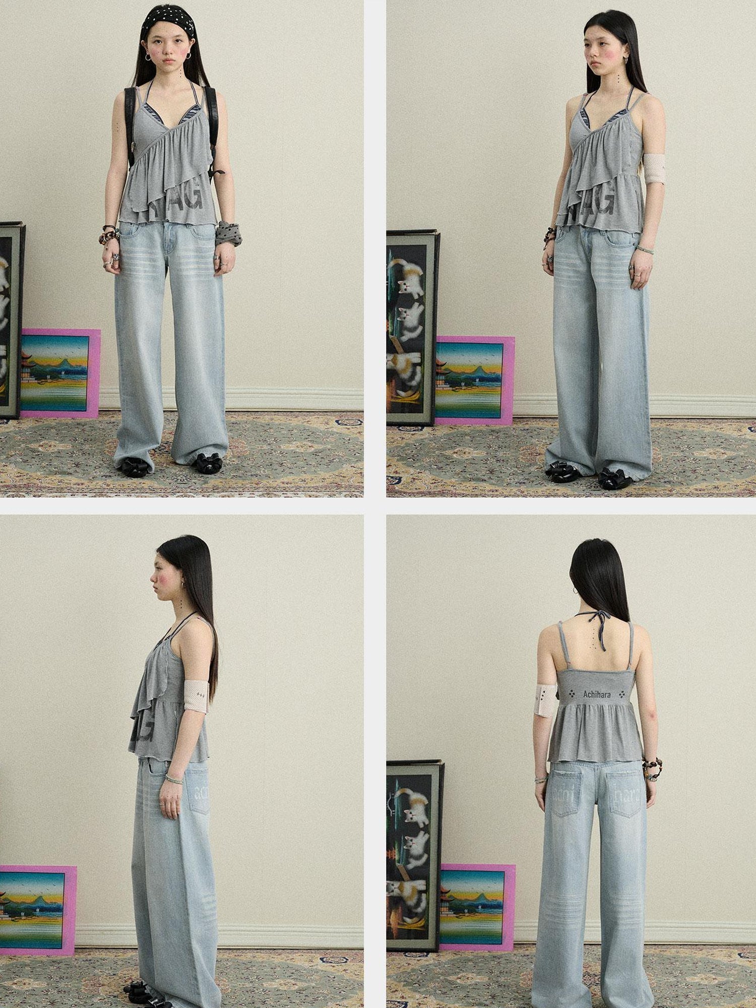 Achihara Chestnut Tree Print Camisole