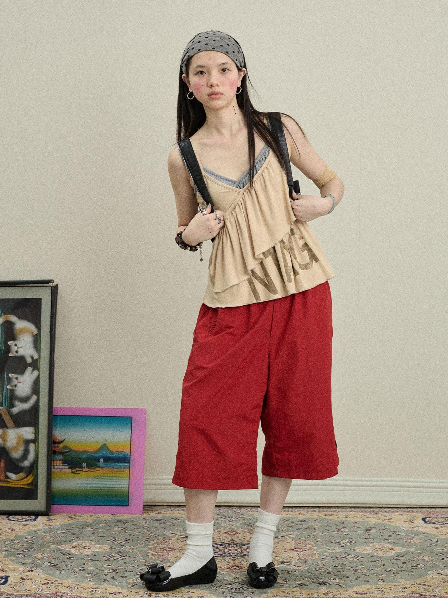 Achihara Chestnut Tree Print Camisole