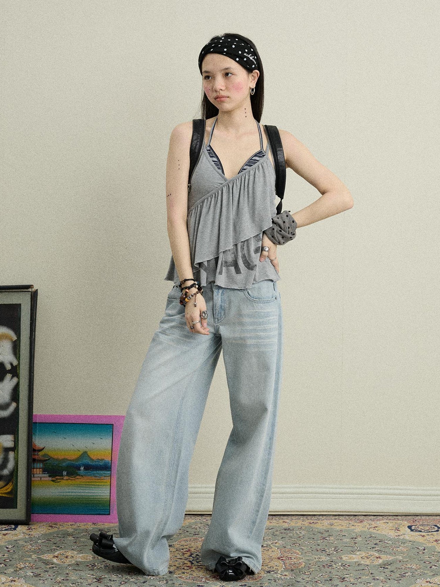 Achihara Chestnut Tree Print Camisole