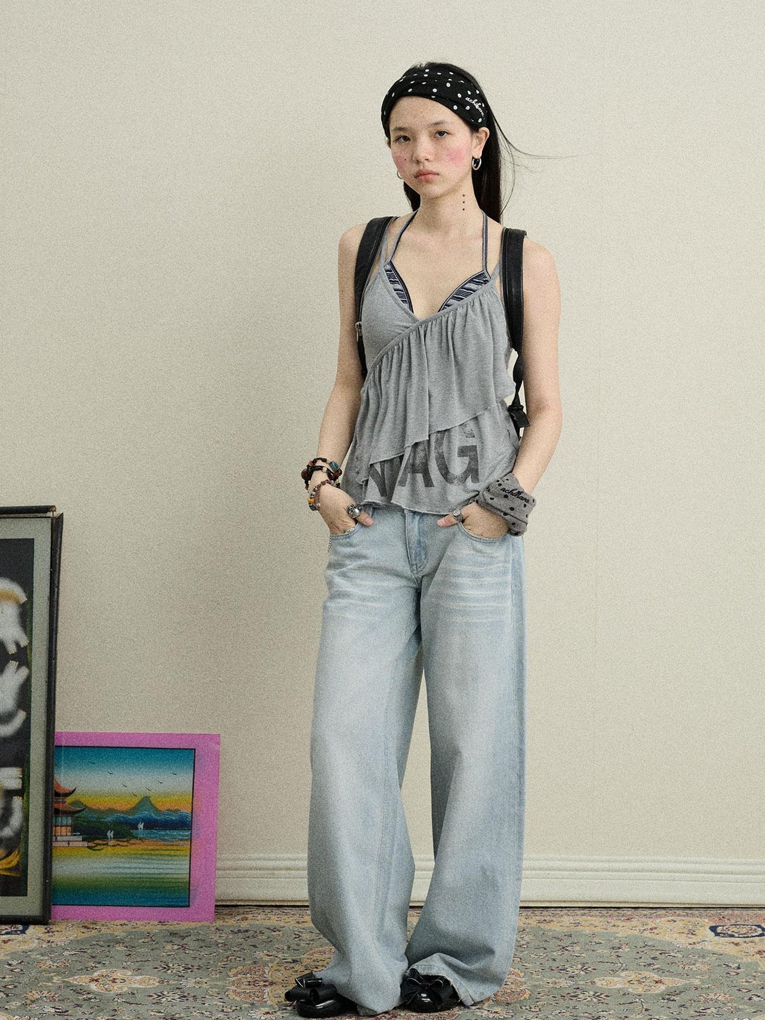Achihara Chestnut Tree Print Camisole
