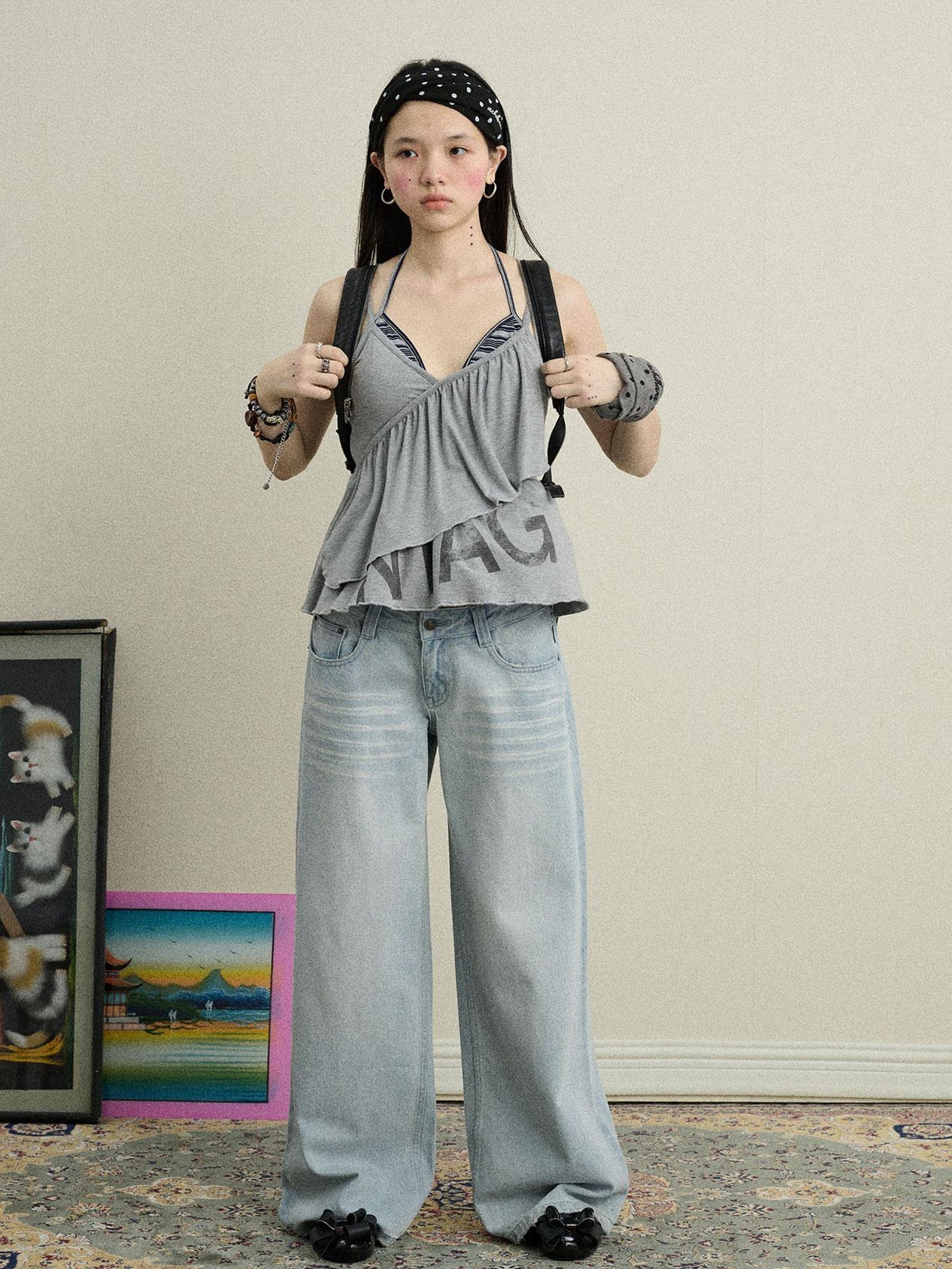 Achihara Chestnut Tree Print Camisole