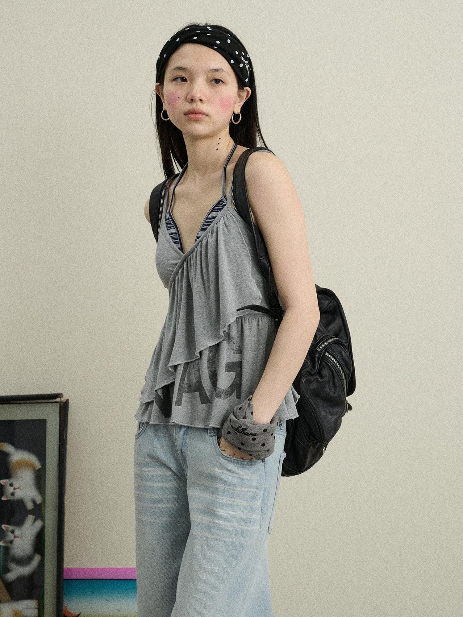 Achihara Chestnut Tree Print Camisole