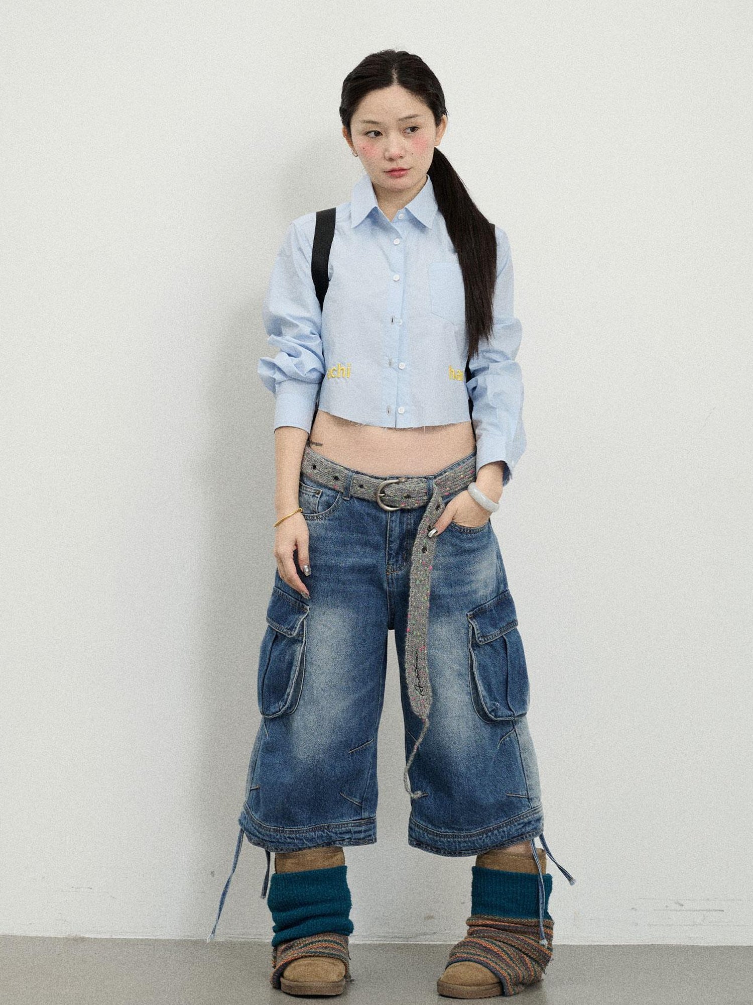Achihara Chilled Soda Blue Long-Sleeve Shirt