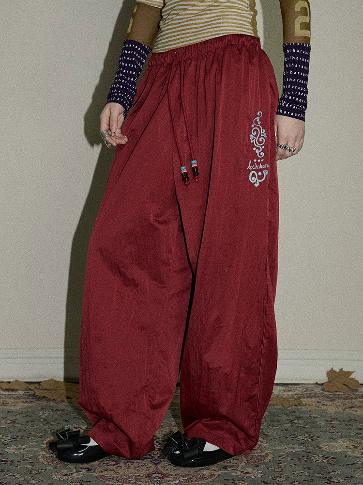 Achihara Colorful Banana Wide Leg Trousers-1