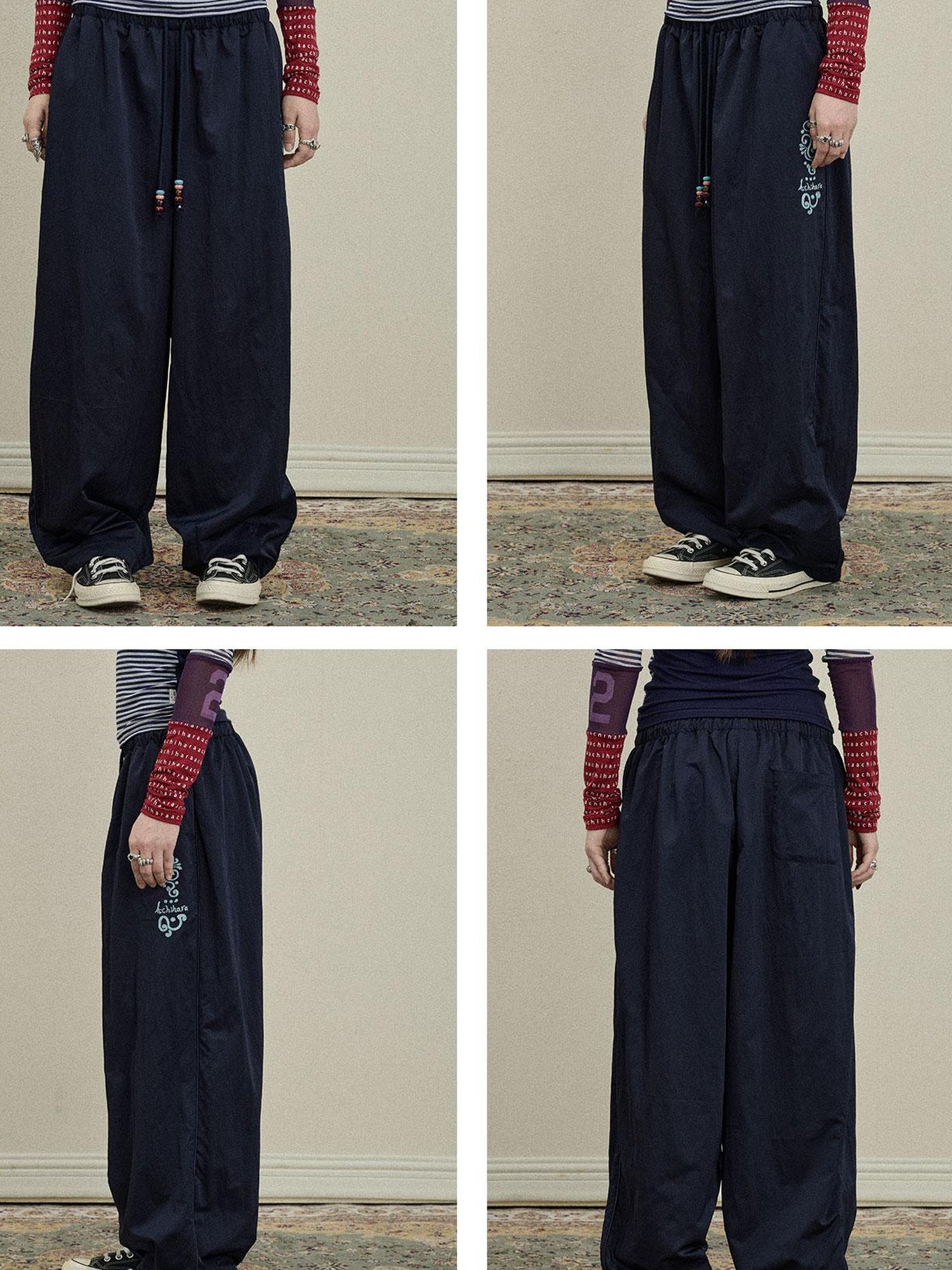 Update Achihara Colorful Banana Wide Leg Trousers