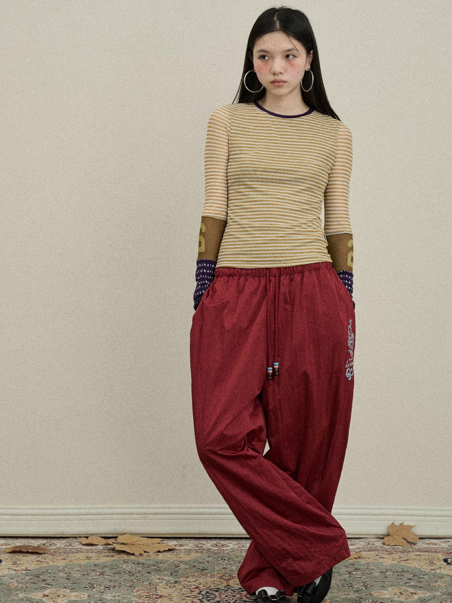 Update Achihara Colorful Banana Wide Leg Trousers