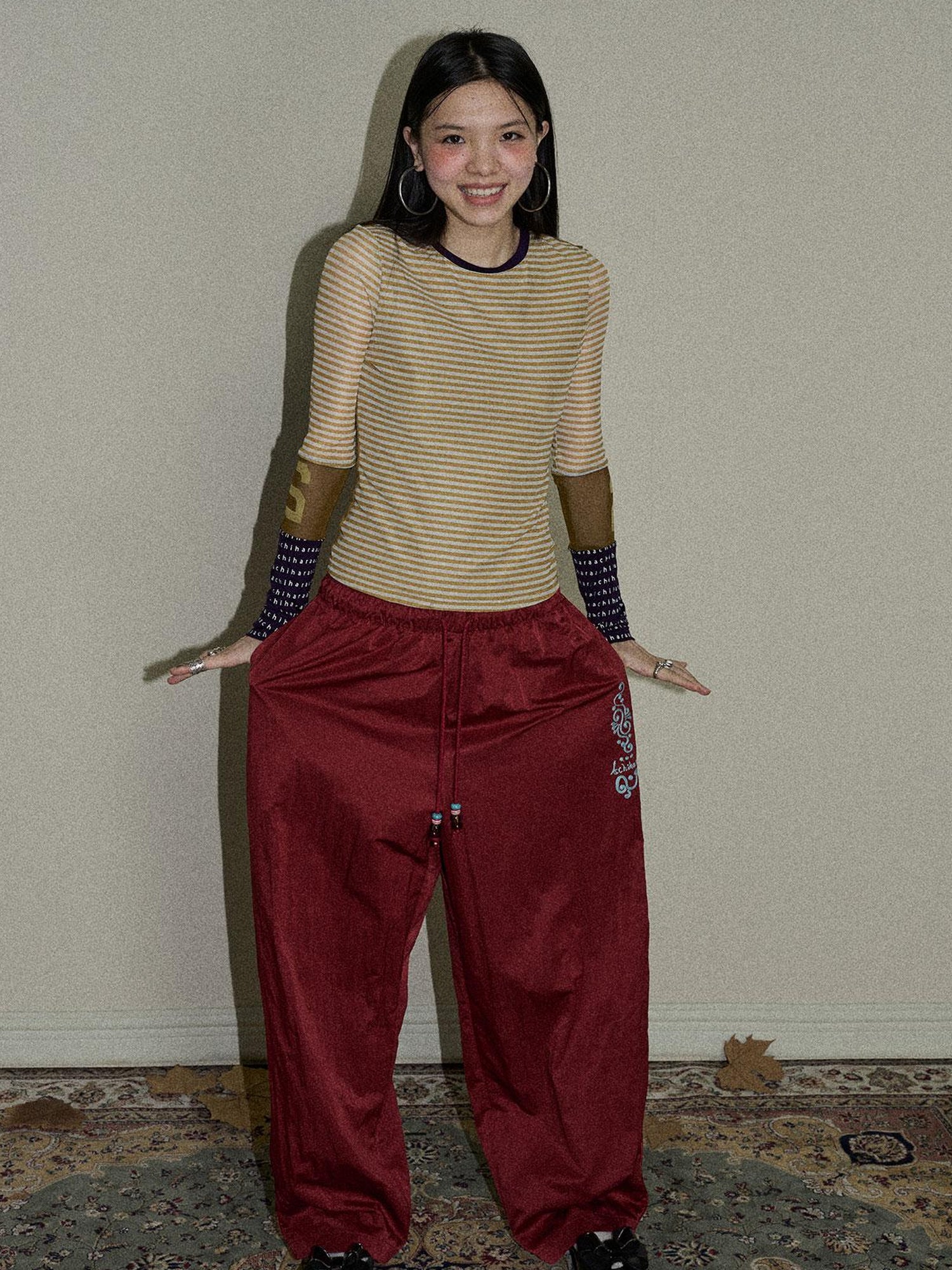 Update Achihara Colorful Banana Wide Leg Trousers