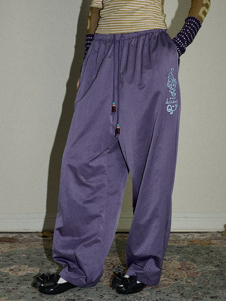 Achihara Colorful Banana Wide Leg Trousers-2
