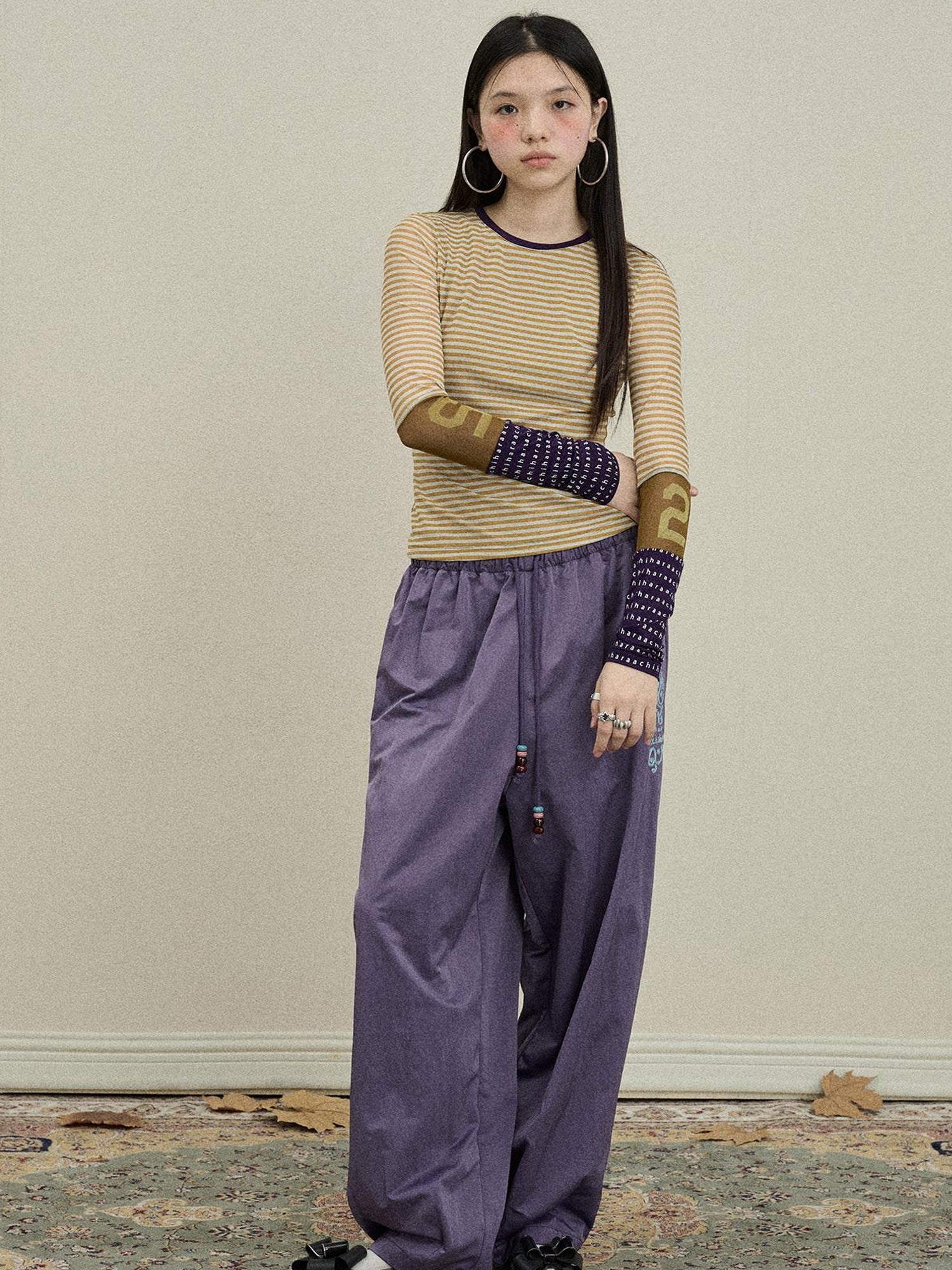 Update Achihara Colorful Banana Wide Leg Trousers
