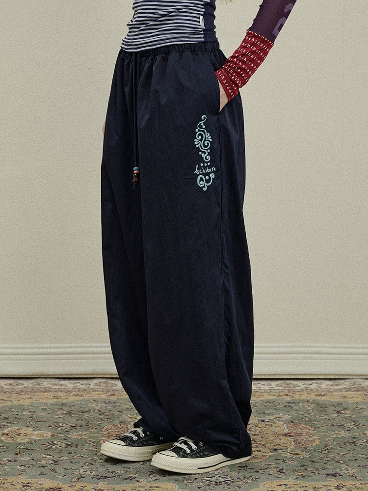 Achihara Colorful Banana Wide Leg Trousers-3