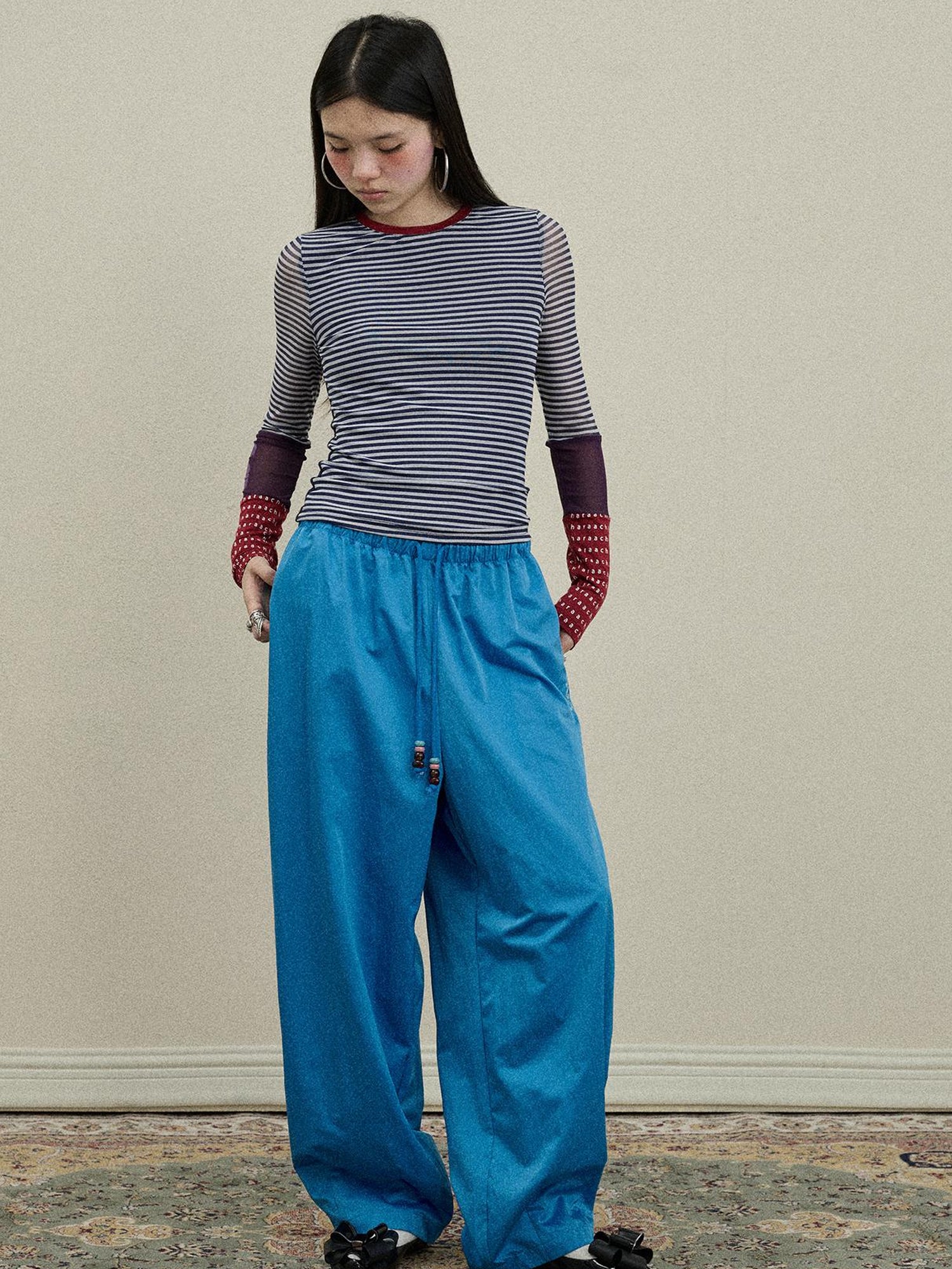Update Achihara Colorful Banana Wide Leg Trousers