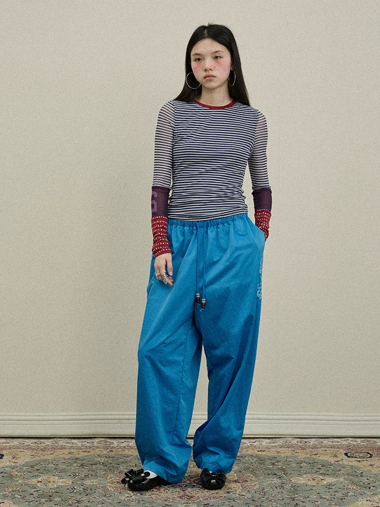 Achihara Colorful Banana Wide Leg Trousers-4