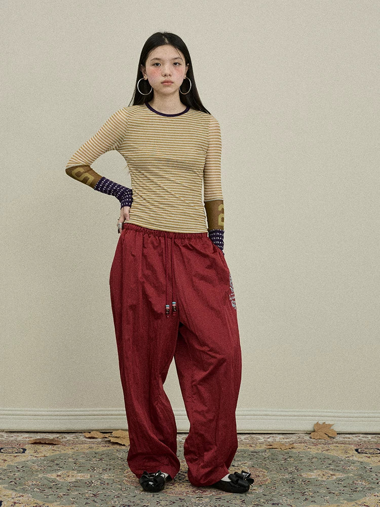 Achihara Colorful Banana Wide Leg Trousers-5
