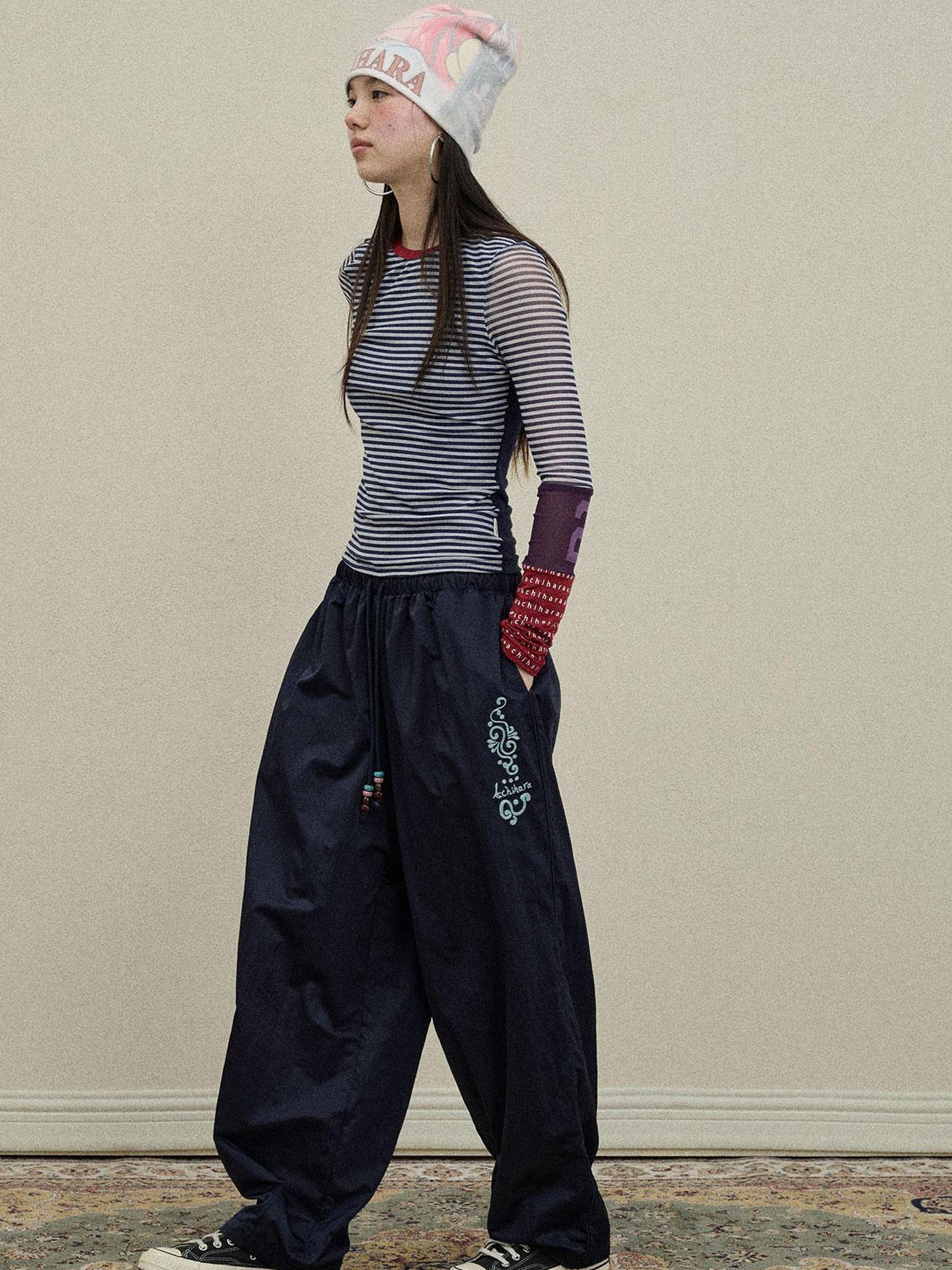Update Achihara Colorful Banana Wide Leg Trousers