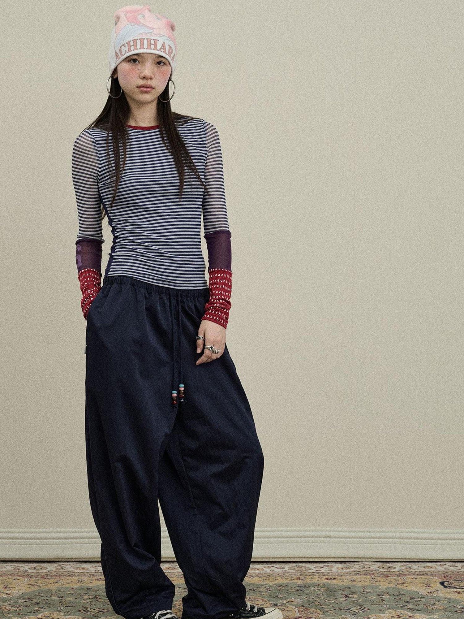 Update Achihara Colorful Banana Wide Leg Trousers
