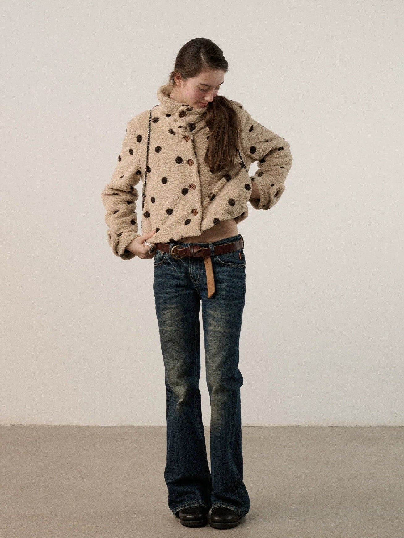 Achihara Cotton Low Rise Straight Leg Commuter Work No Stretch Washed Blue Women Jeans