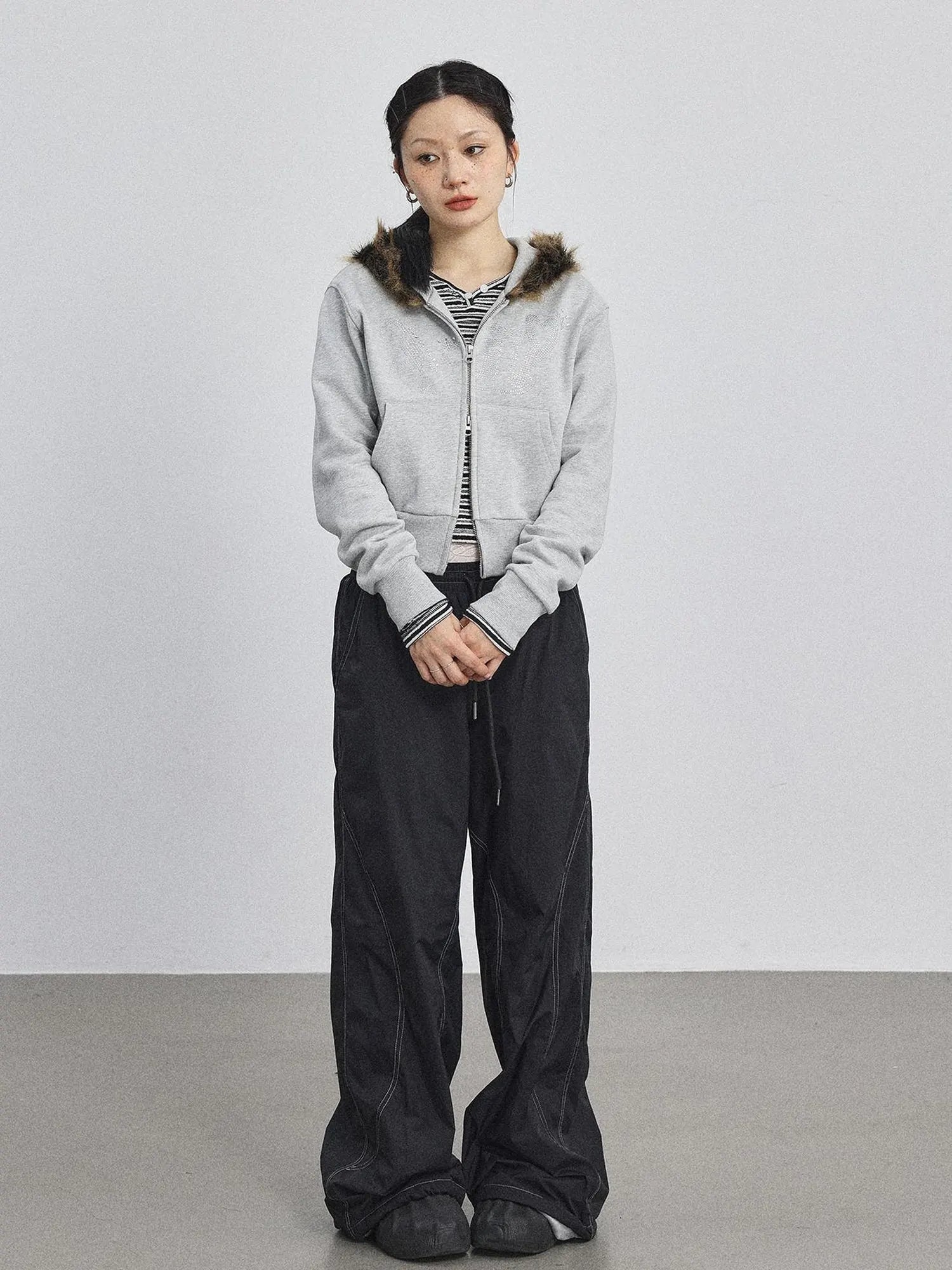 Cozy Fluffy Cropped Sweatshirt