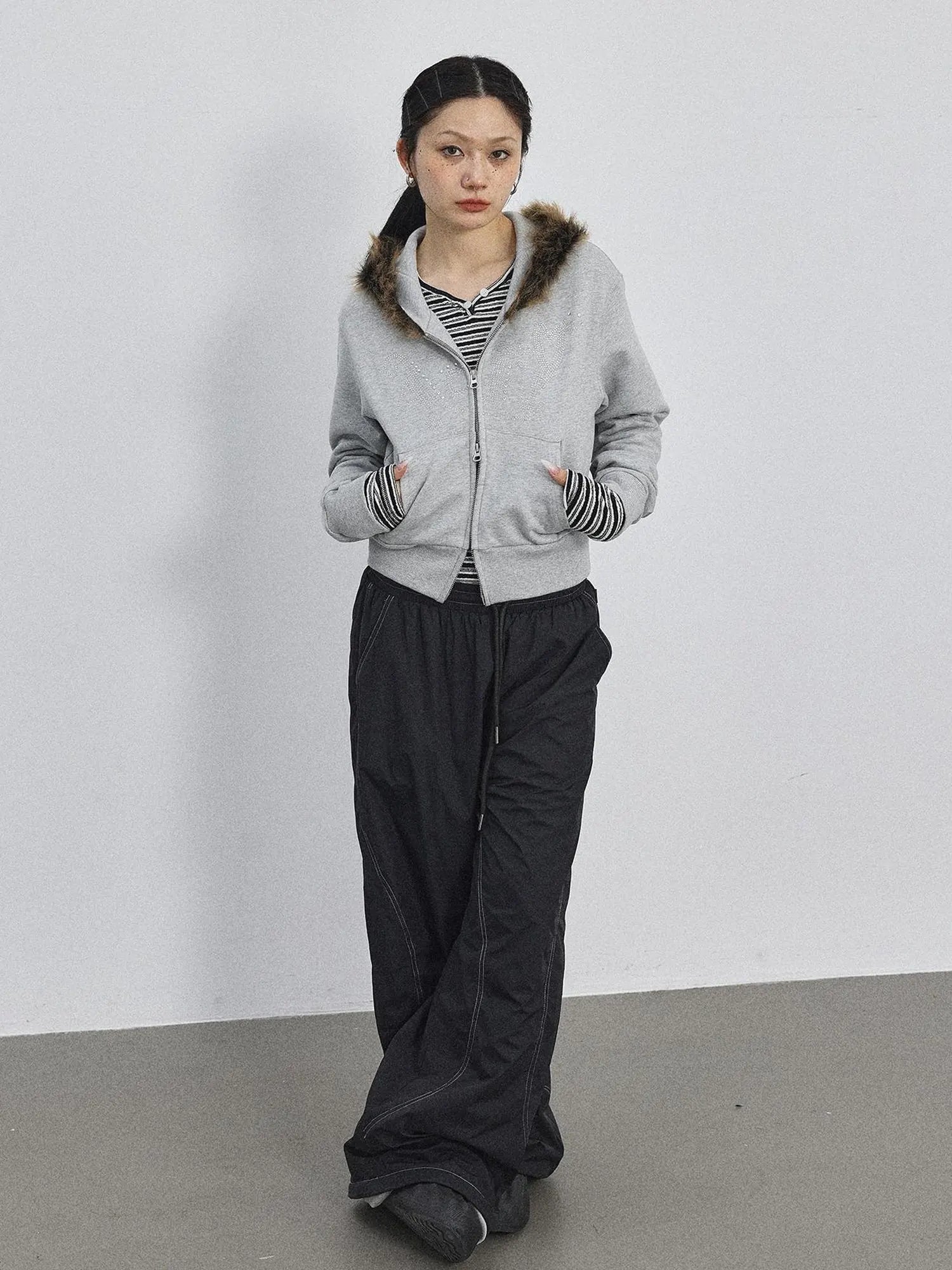 Cozy Fluffy Cropped Sweatshirt