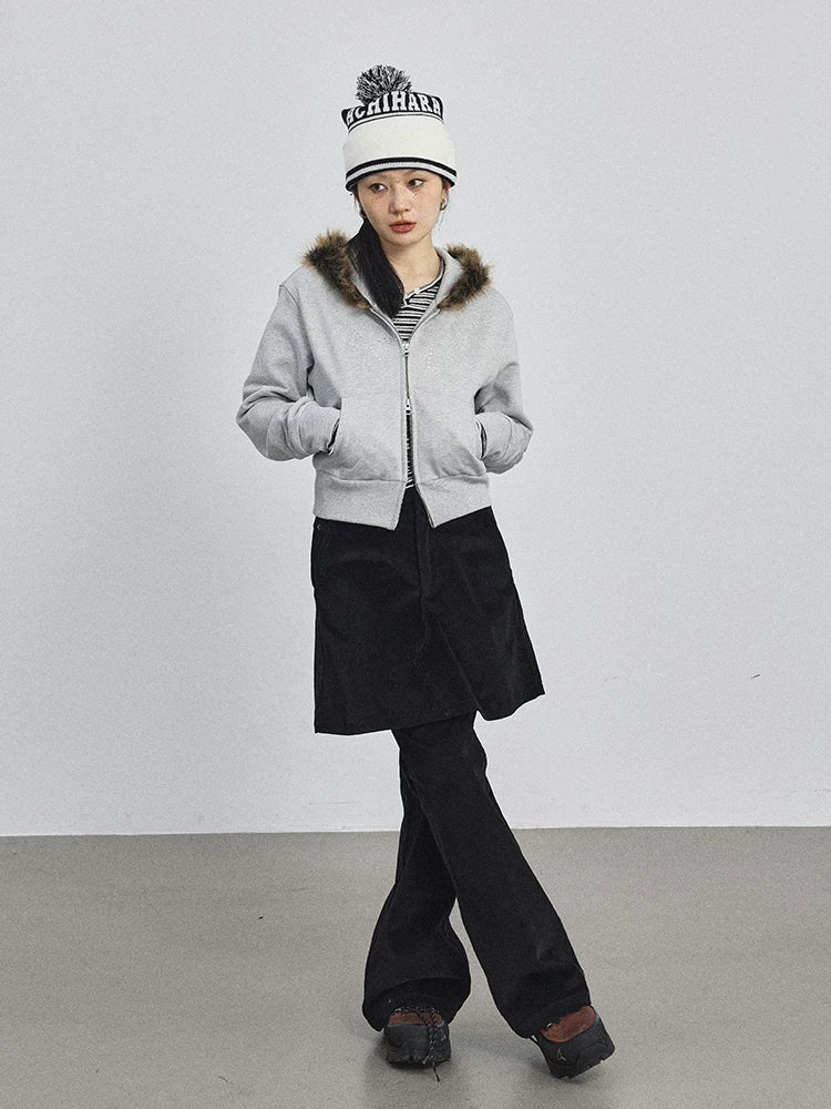 Achihara Cozy Fluffy Cropped Sweatshirt-2