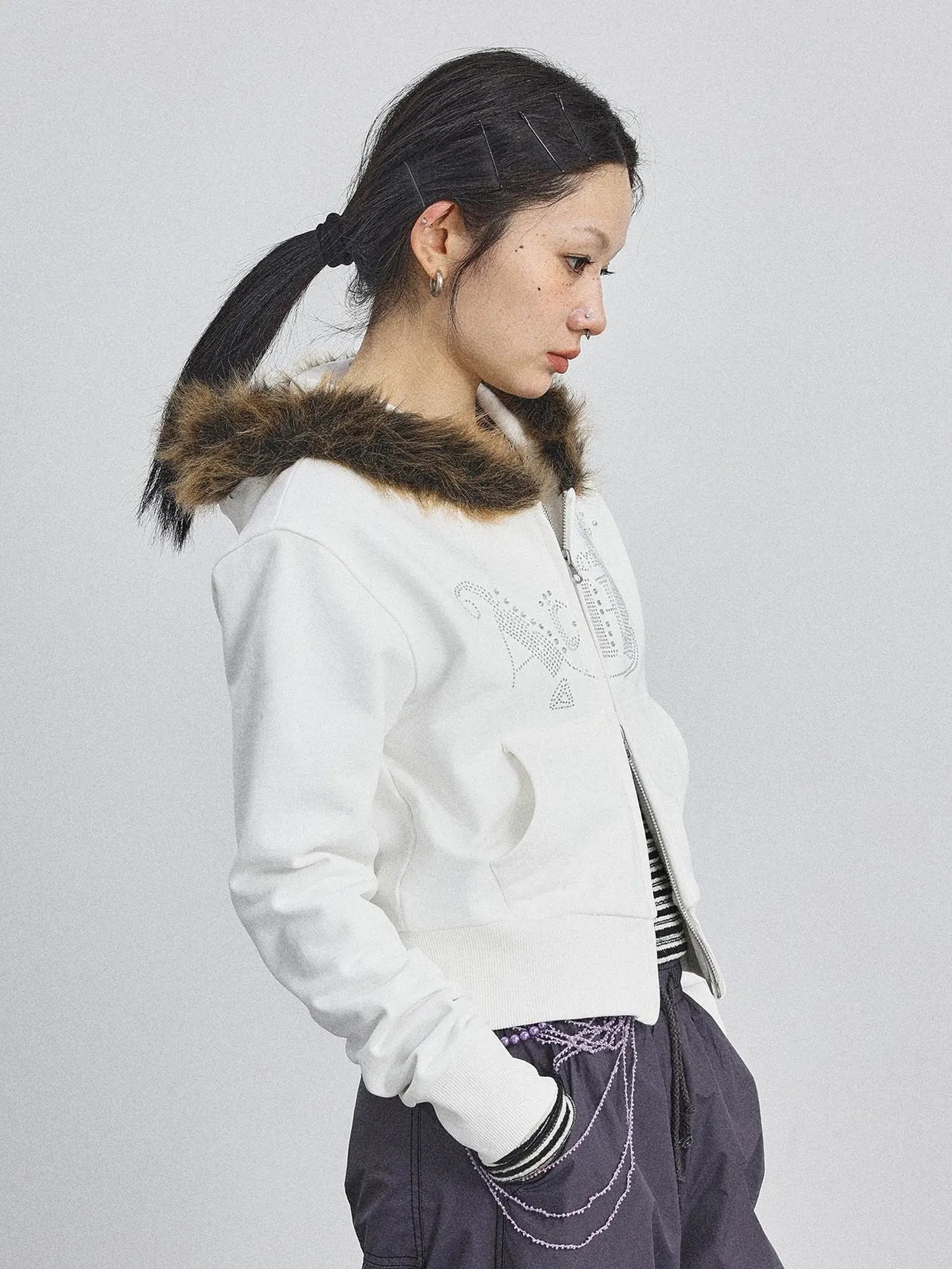 Cozy Fluffy Cropped Sweatshirt