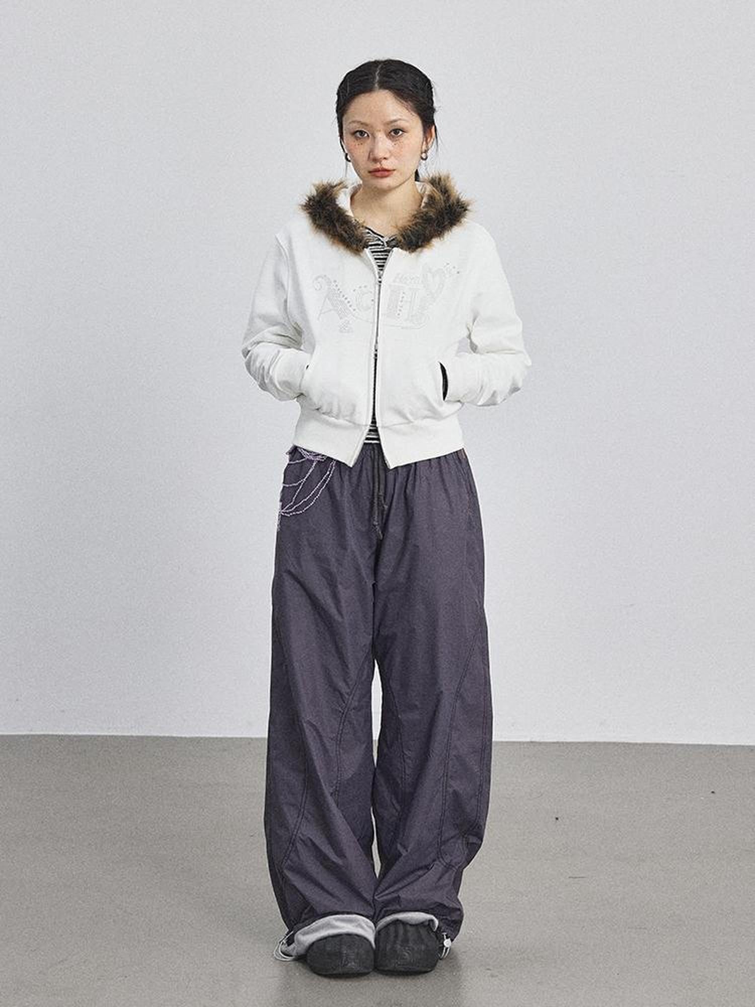 Achihara Cozy Fluffy Cropped Sweatshirt