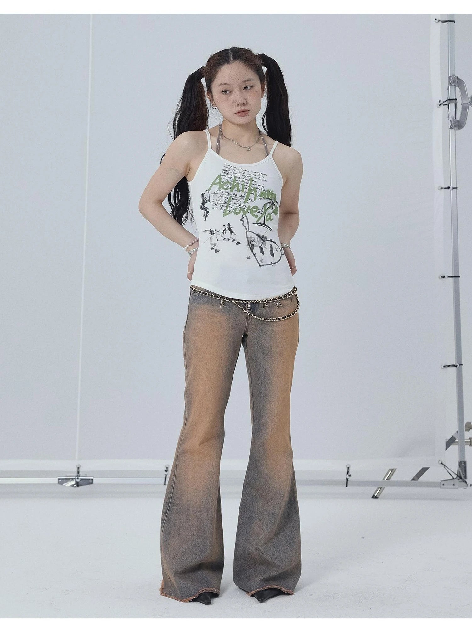 Cropped Print Tee Summer New Design Sweet Spicy Top