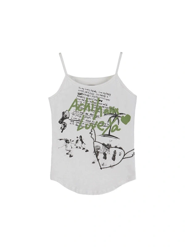 Cropped Print Tee Summer New Design Sweet Spicy Top