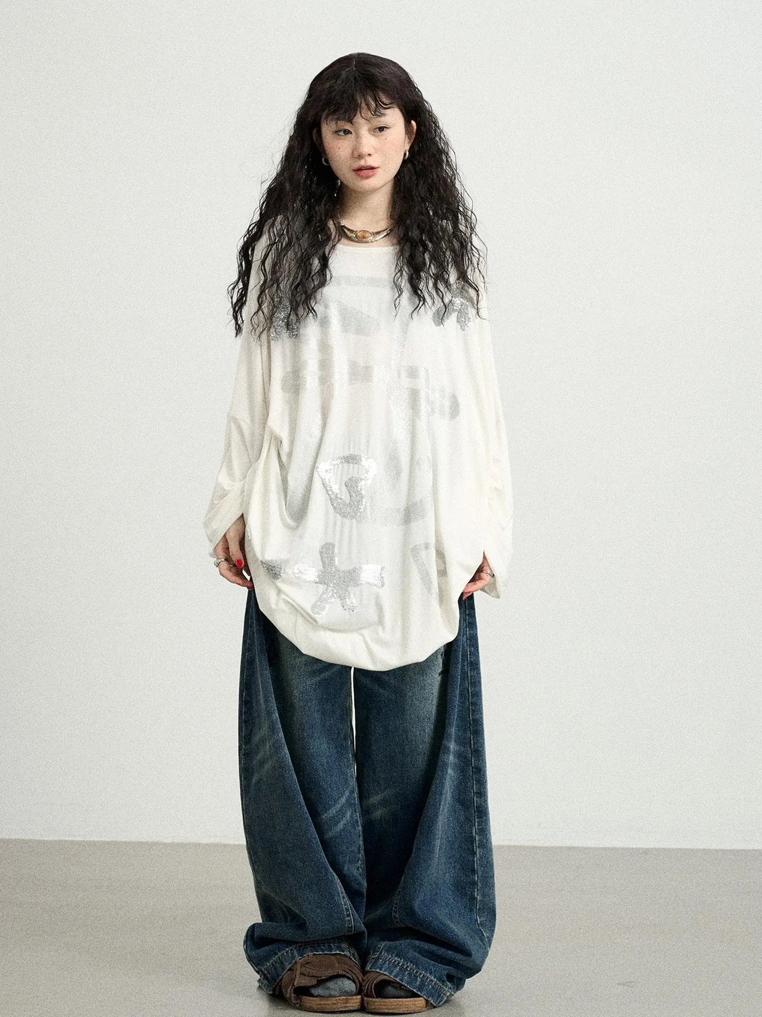 Dancing Bobo Monster Glitter Loose Tee