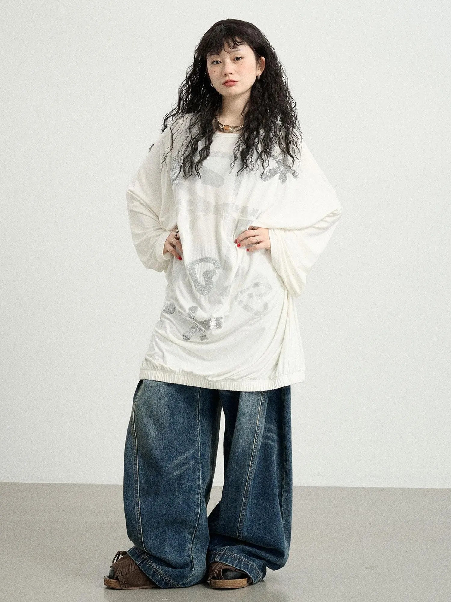 Dancing Bobo Monster Glitter Loose Tee