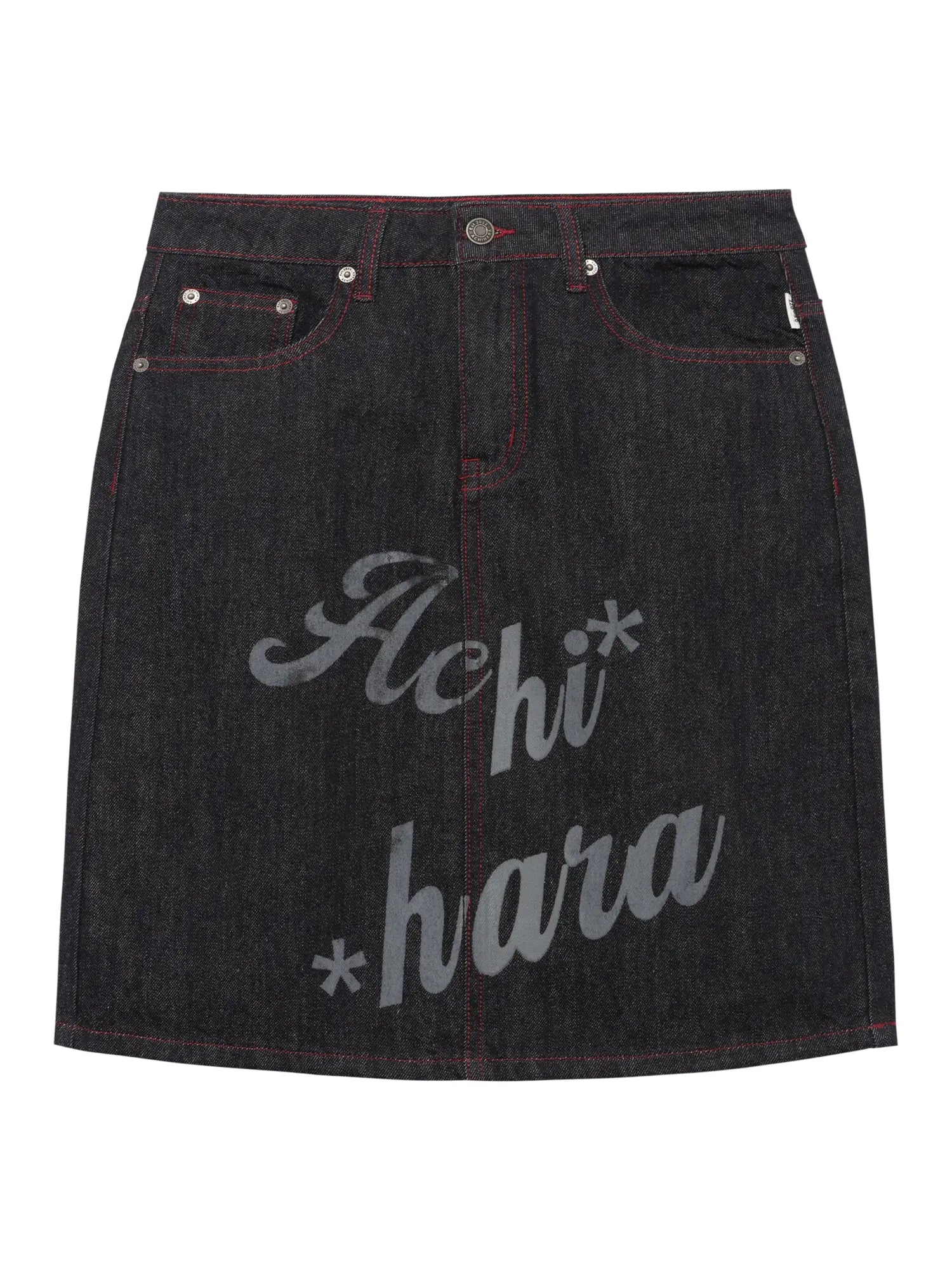 Denim Print Mini Skirt 2025 Spring Autumn Casual Wear