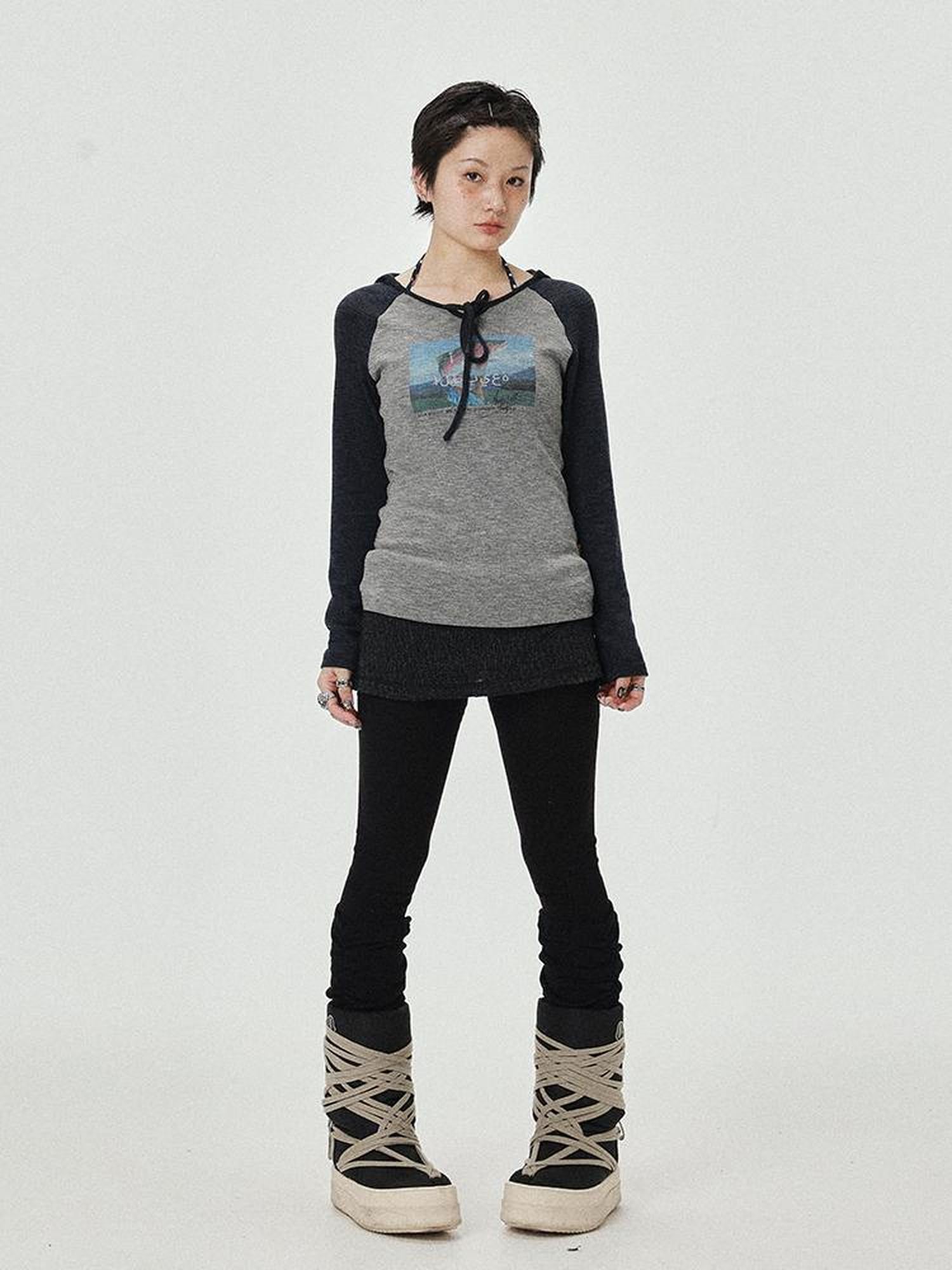 Achihara Devil Betta Earth Print Drop Shoulder Tee