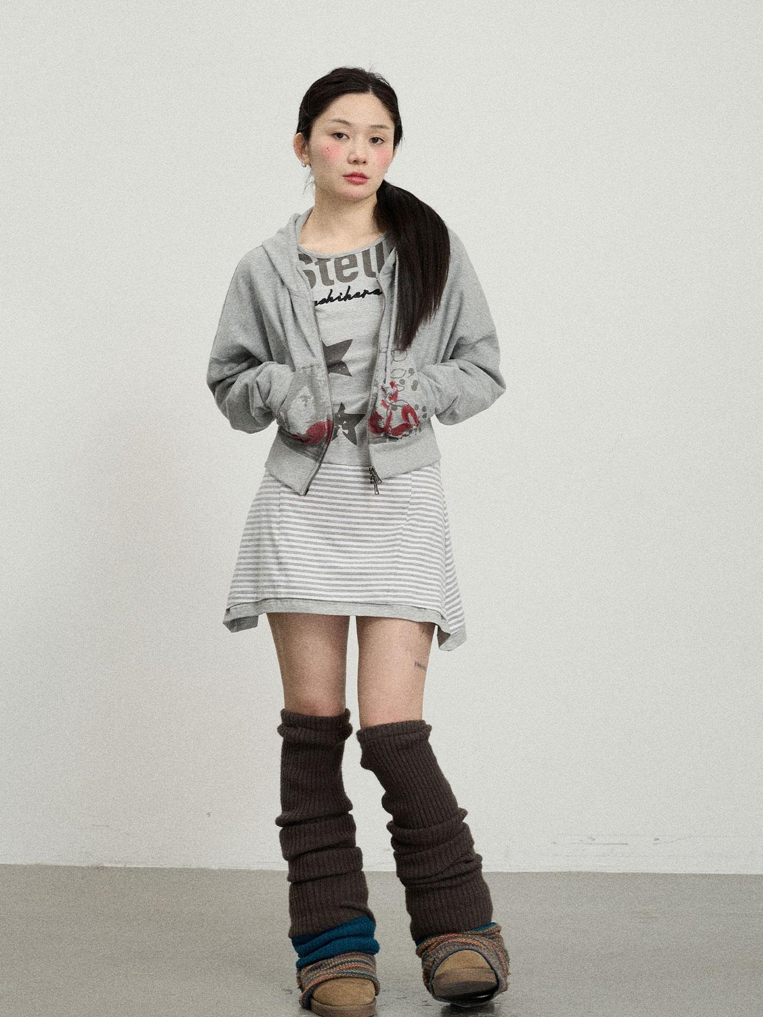 Achihara Dreamwave Cropped Hoodie