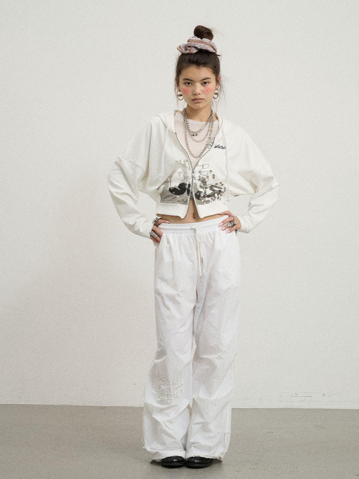 Achihara Dreamwave Cropped Hoodie